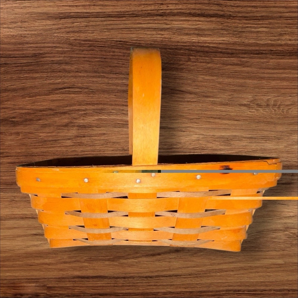 Longaberger Basket 1990 Dresden 11"x8"Rect 5.5" tall